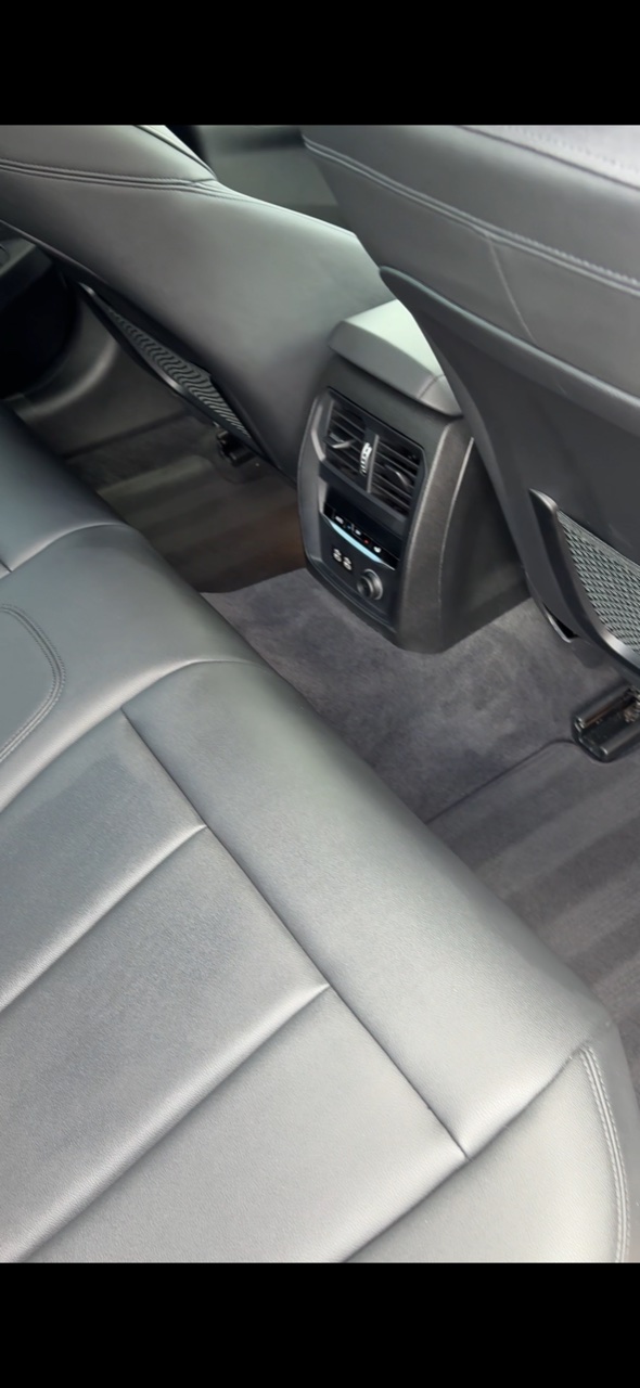 Detailed rear seat back beige upholstery