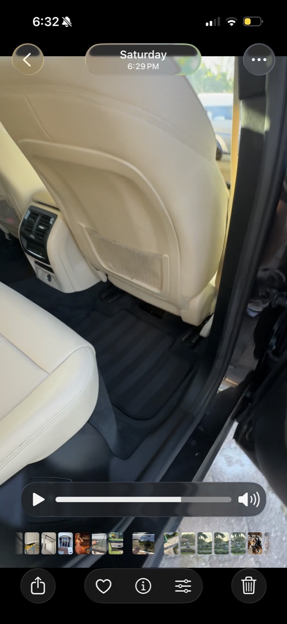 Detailed beige leather passenger seat