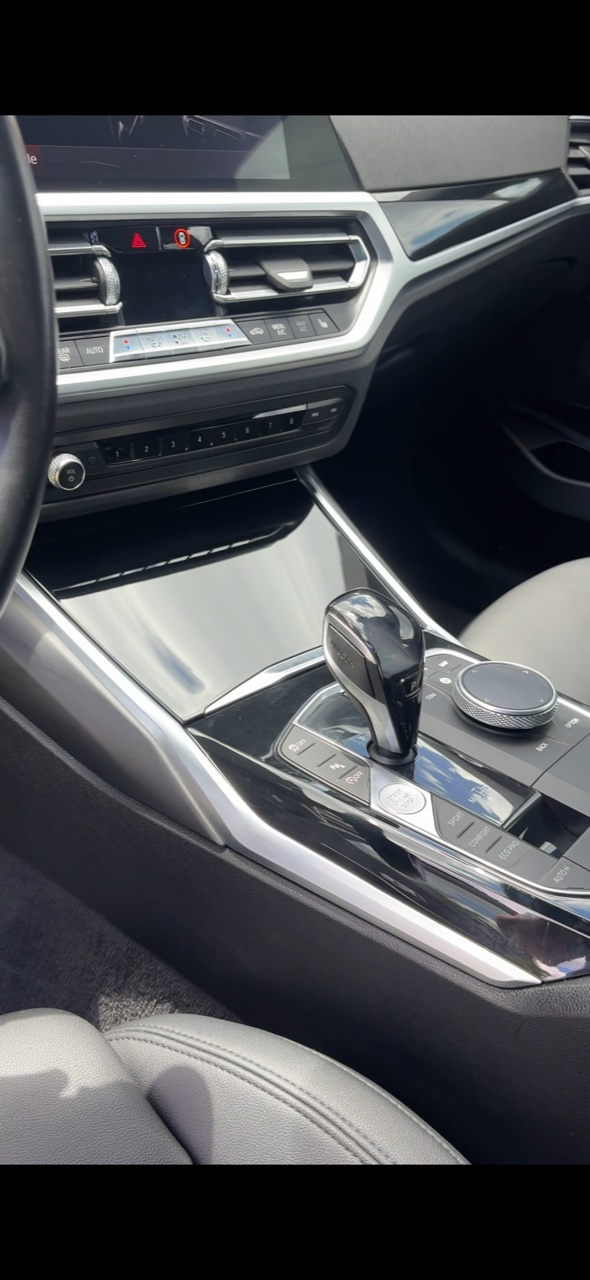 Detailed BMW console with carbon trim
